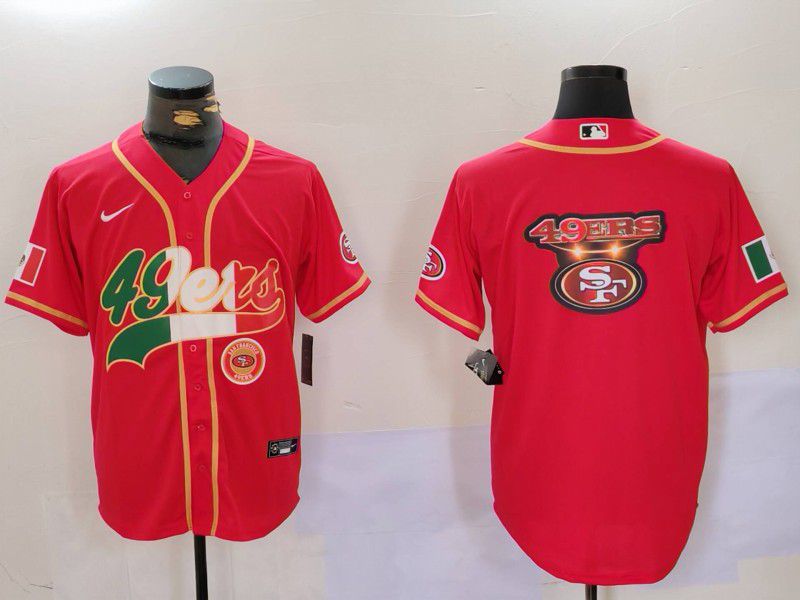 Men San Francisco 49ers Blank Red Second generation Mexican Joint Name 2024 Nike Limited NFL Jersey style 10->san francisco 49ers->NFL Jersey